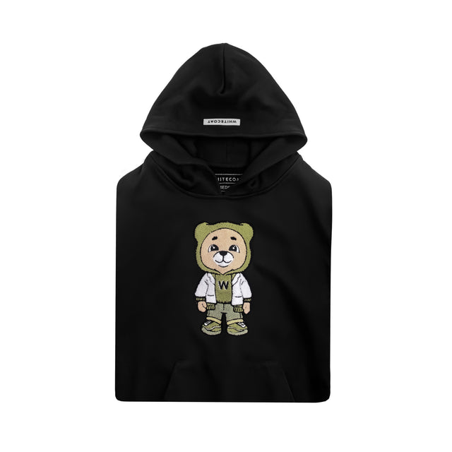 PAWSITIVE BEAR Chenille Embroidery Oversized Heavy Weight Hoodie